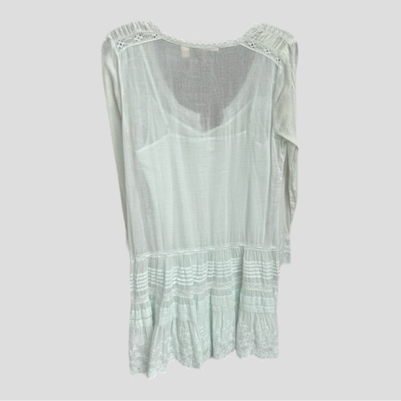 CHELSEA & VIOLET~SOFT NOSTALGIC~MIDI DRESS~PALE GREEN~LONG SLEEVE~DROP WAIST~BR - Picture 3 of 14